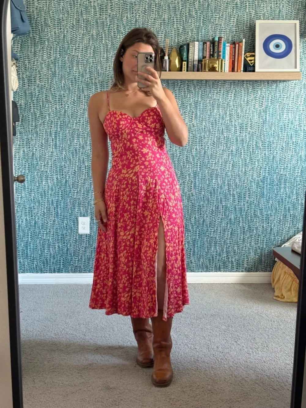 Free People Under The Moonlight Maxi Dress in Pink
